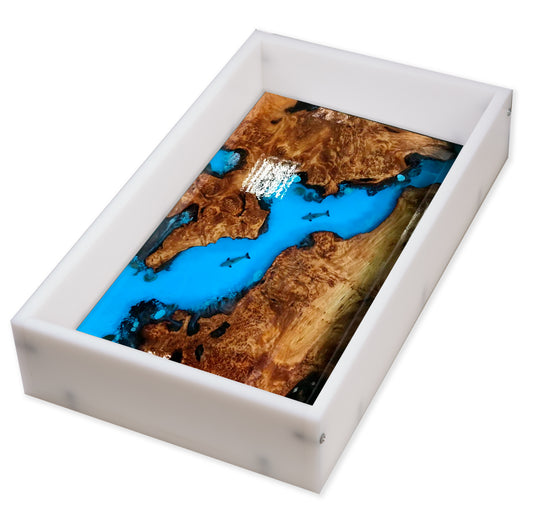 Reusable Extra Large Resin Mold, 18x10x3 Inches Epoxy River Table Mold, 1/2" Thick Premium High Density Material for Making Coffee River Table, Resin Art, Wall Decor