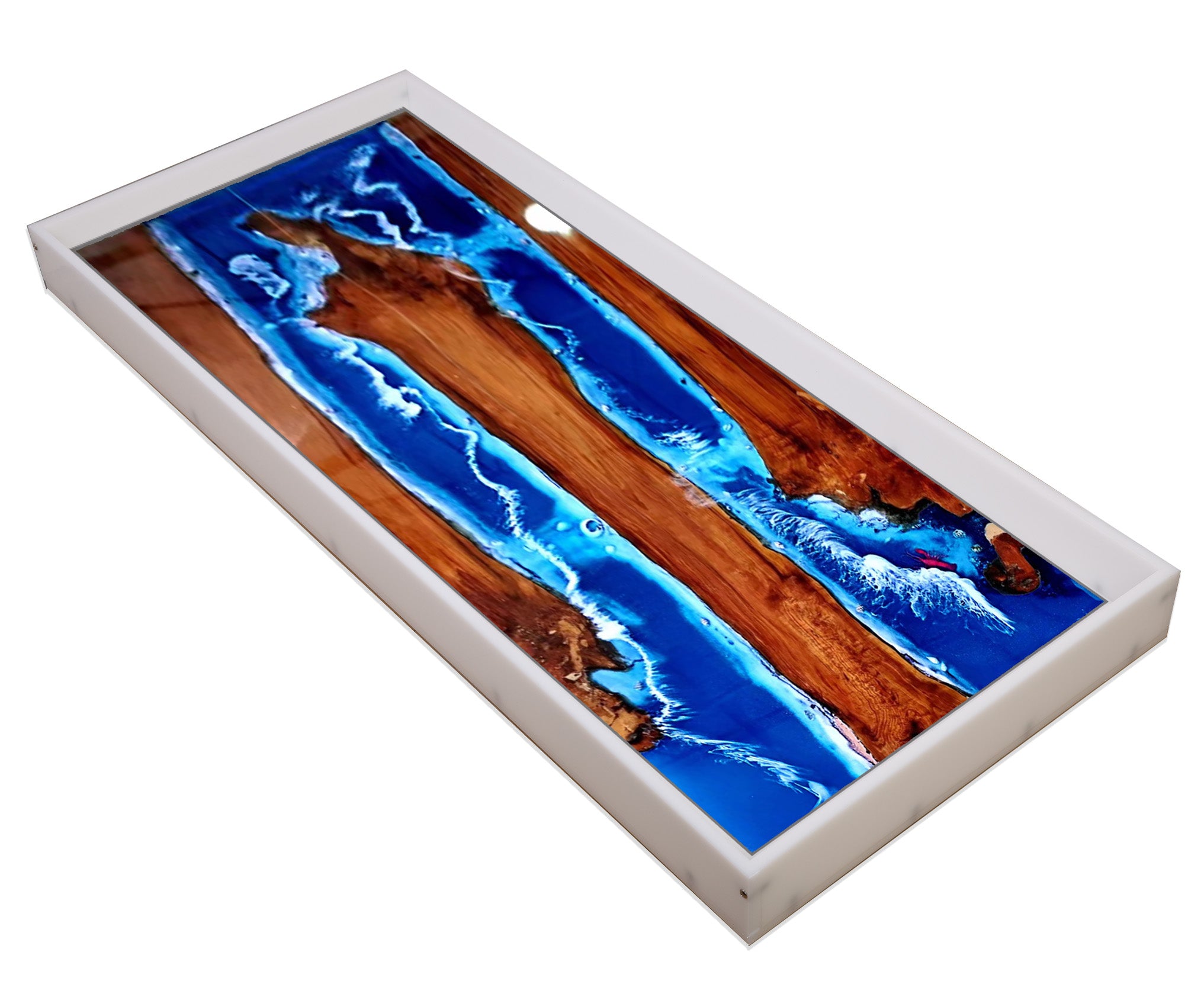 Kalinta Reusable Extra Large Resin Mold, 18x10x3 Inches Epoxy River Table  Mold, 1/2 Thick Premium High Density Material for Making Coffee River